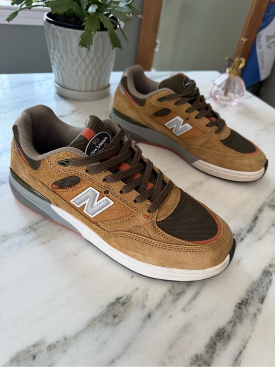 New Balance Other - New Balance Men’s Tan and Olive Suede Mesh Sneakers